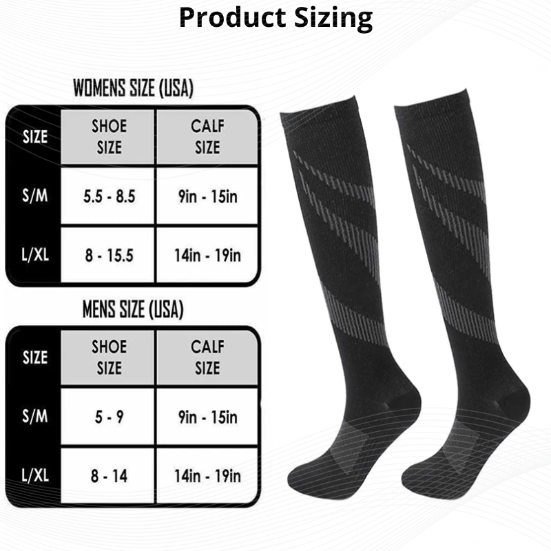 Compression Socks for Women & Men 10-2510-25mmHg Best Support for Pain Relief Athletic Running Hiking Sports Varicose Veins