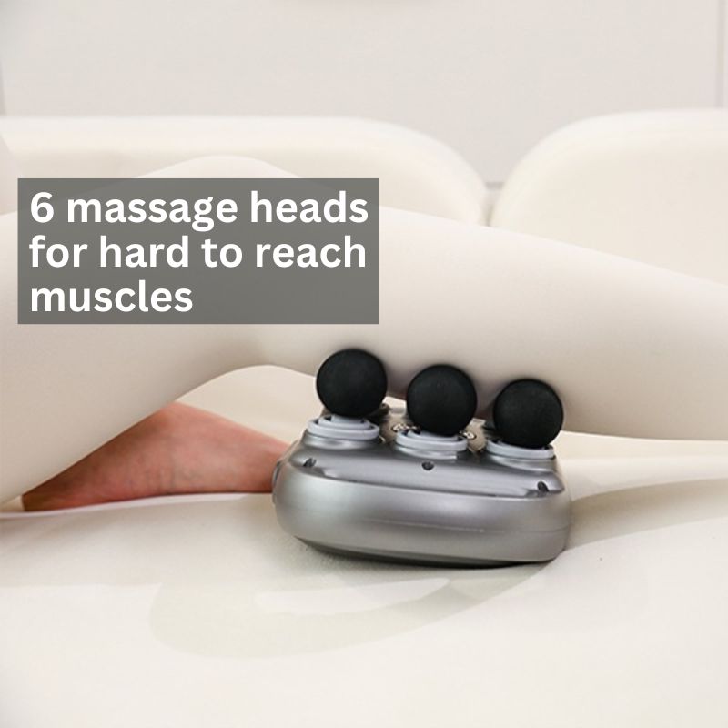 Professional 6 Head Massage Gun Handheld Massager with Adjustable 9 Modes & Intensities for Massage and Pain Relief