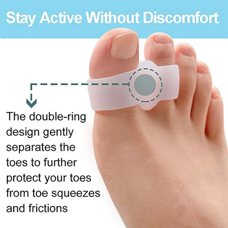 Silicone Toe Separators And Bunion Guard Set Hallux Valgus Straightener Pedicure Relief