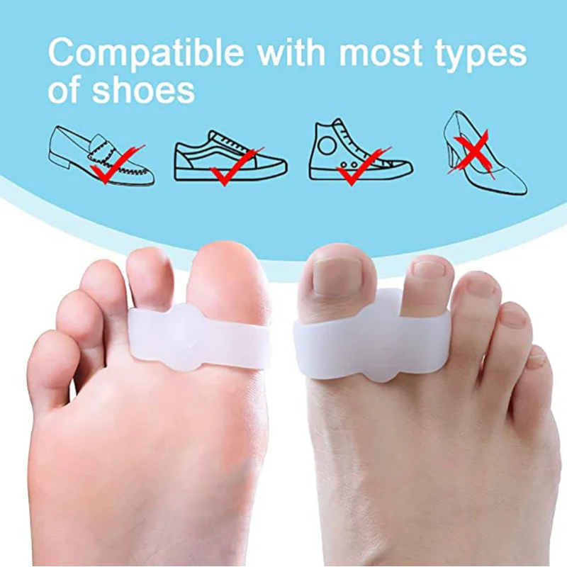 Silicone Toe Separators And Bunion Guard Set Hallux Valgus Straightener Pedicure Relief