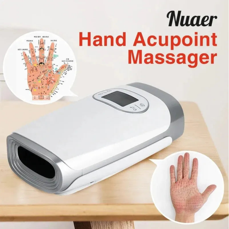 Rechargeable Hand Massager With Heat & Air Compression Acupoint Massager Fort Pain Relief