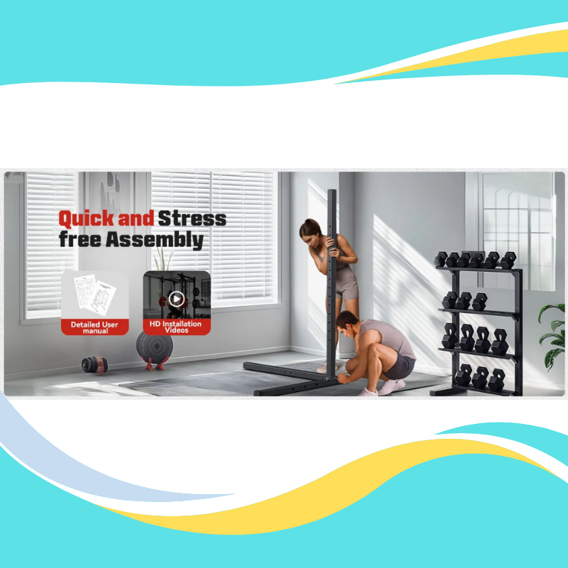 Power Rack, Multi-Functional Power Cage with LAT Pulldown Pulley System, Squat Rack with More Training Attachments for Home Gym