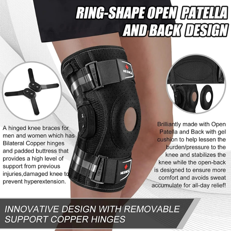 Professional Knee Brace for Knee Pain, Hinged Knee Support, Strong Stability for Pain Relief, Meniscus Tear, ACL, Runner