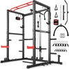 Power Rack, Multi-Functional Power Cage with LAT Pulldown Pulley System, Squat Rack with More Training Attachments for Home Gym