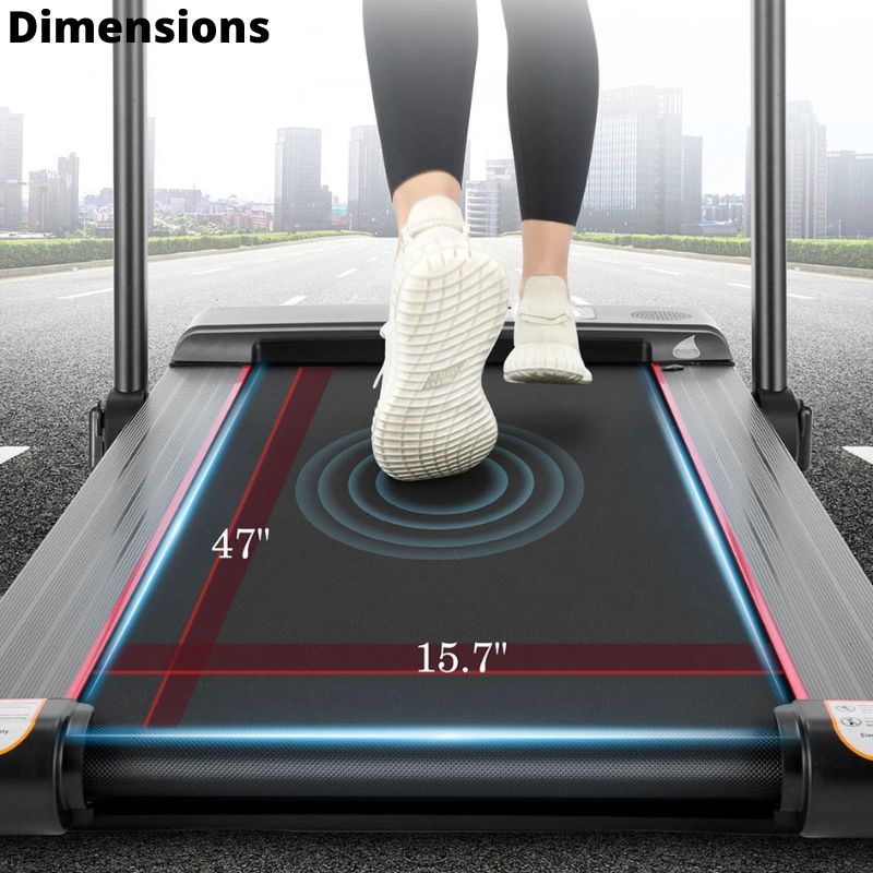 Foldable Treadmill 2 HP Easy-To-Use Remote Control Bluetooth and LED Display