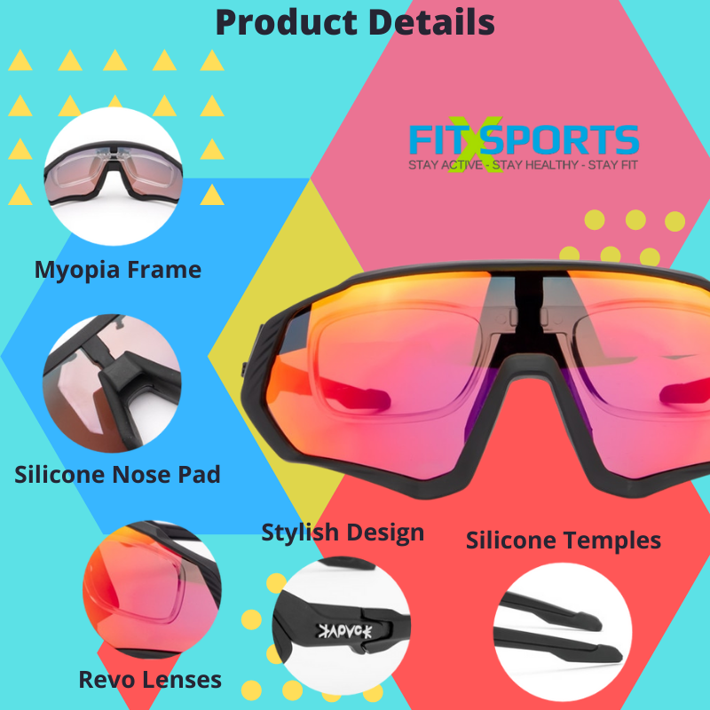 Polarized Sports Sunglasses With 1 Lens Or 5 Interchangeable Lens With Myopia Frame Cycling MTB Mountain Bike Eyewear Men Women