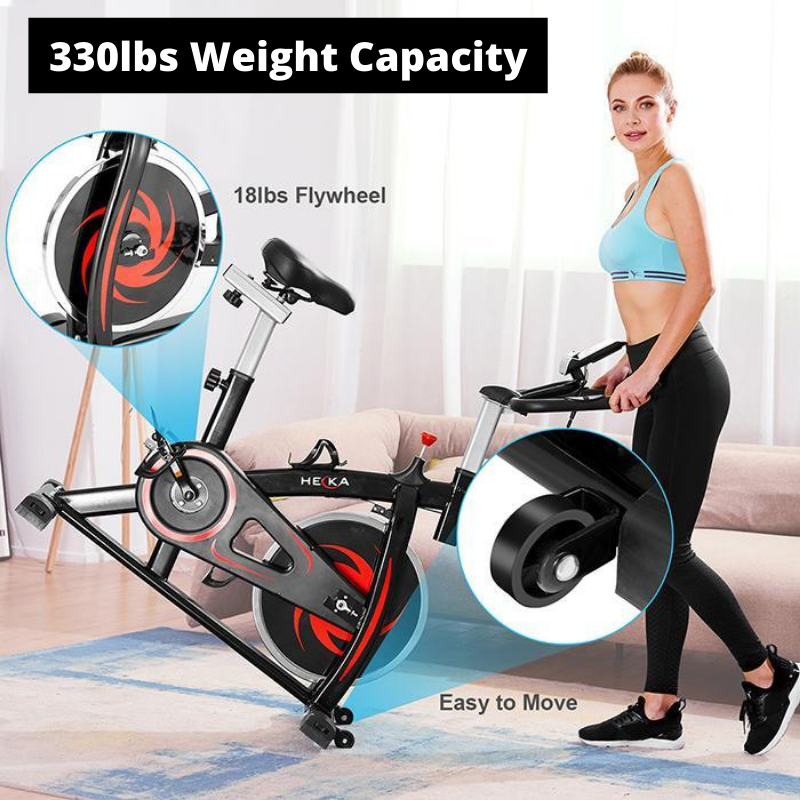 Indoor Exercise Bike Track Heart Rate Calories Distance Time Speed