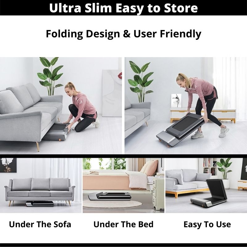 Ultra Slim Foldable Treadmill 0.5 to 4MPH Walking Pad With Remote And APP Control