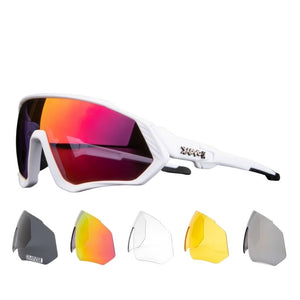 Polarized Sports Sunglasses With 1 Lens Or 5 Interchangeable Lens With Myopia Frame Cycling MTB Mountain Bike Eyewear Men Women