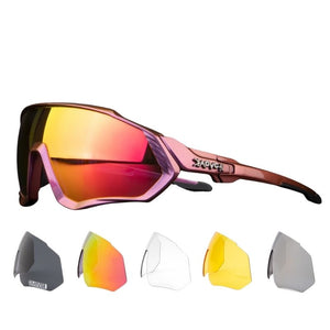 Polarized Sports Sunglasses With 1 Lens Or 5 Interchangeable Lens With Myopia Frame Cycling MTB Mountain Bike Eyewear Men Women