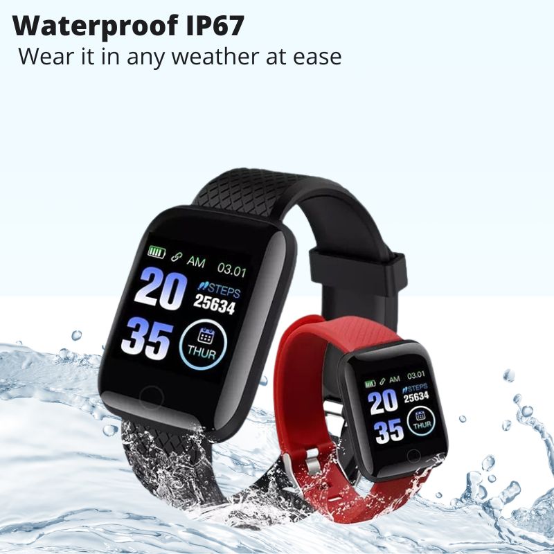 Smartwatch Fitness Tracker With Heart Rate Blood Pressure Monitoring Waterproof Steps Calories Fitness Activity Tracker IOS Android