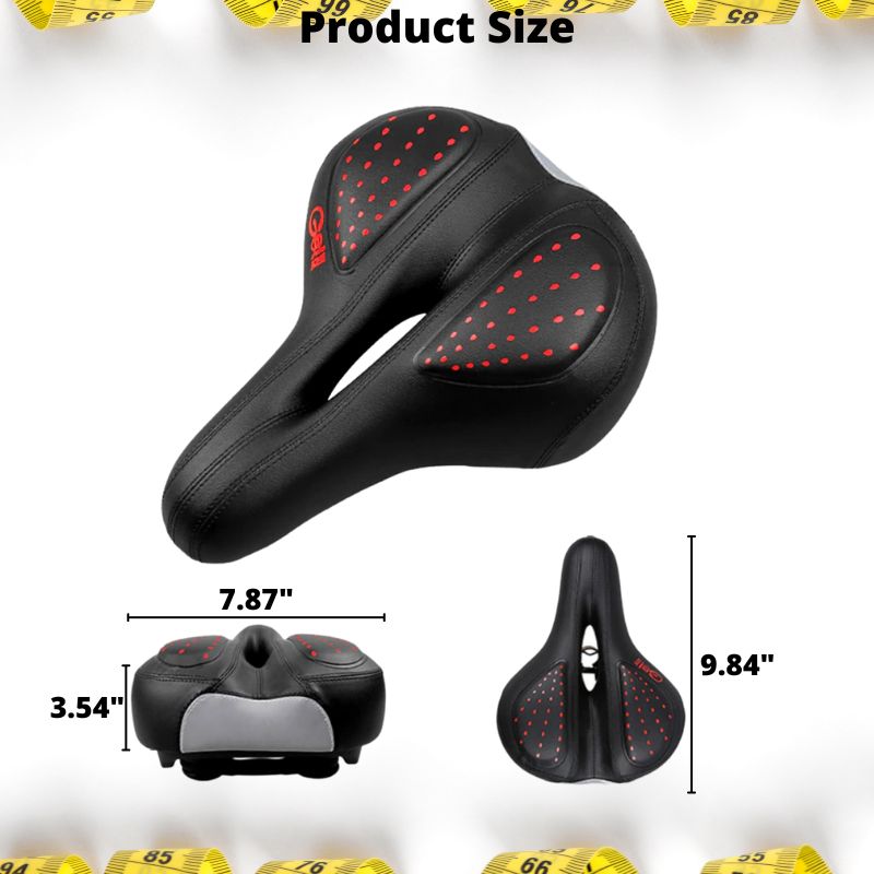 Comfortable Bike Seat with Silica Gel Padding And Memory Foam Universal Fit and Shock Absorbing