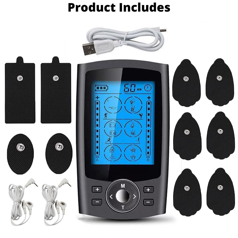 Tens Muscle Stimulator 36 Mode Dual Channel For Pain Relief Therapy Electronic Pulse Massager Muscle Massager