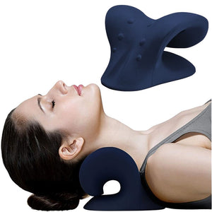 Neck Support Stretcher Cervical Chiropractic Traction Device Pillow for Pain Relief Cervical Spine Alignment