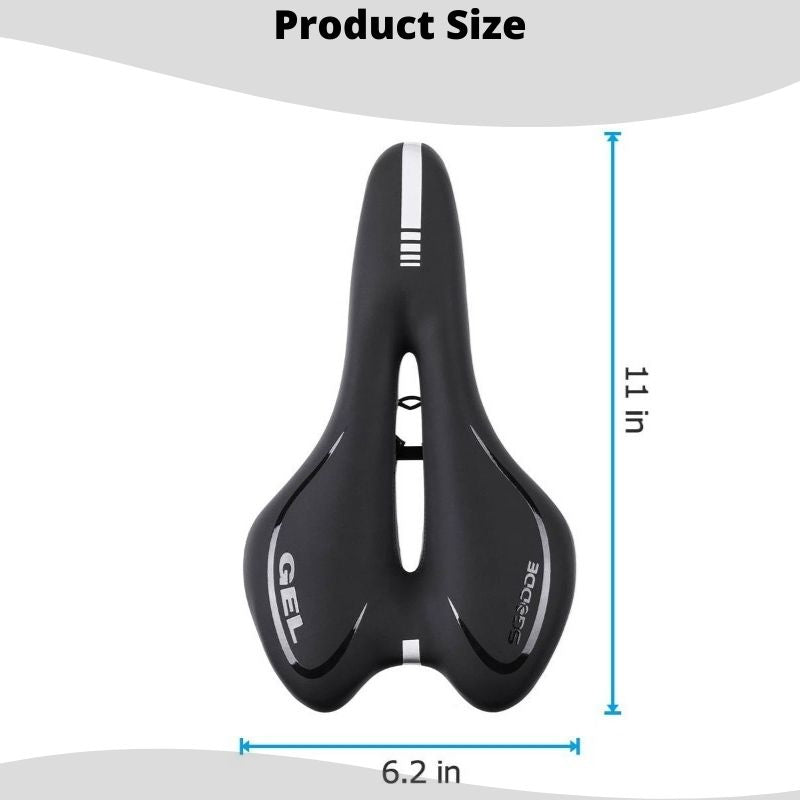 Comfortable Gel Bicycle Seat Bike Saddle Breathable Hollow Design Non Slip