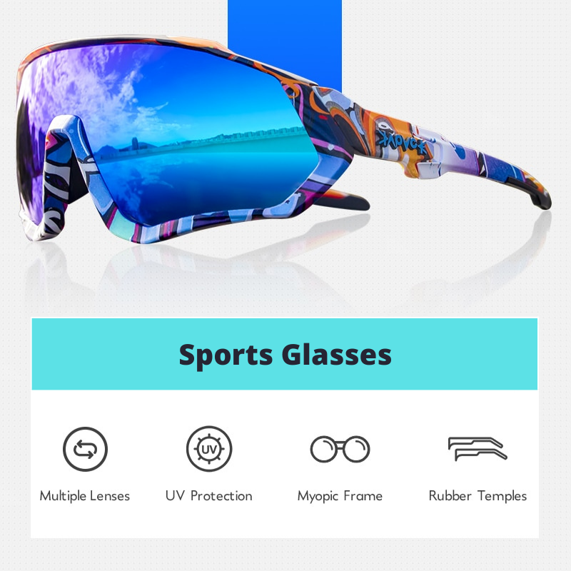 Polarized Sports Sunglasses With 1 Lens Or 5 Interchangeable Lens With Myopia Frame Cycling MTB Mountain Bike Eyewear Men Women