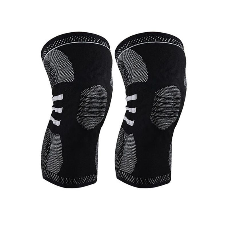 Knee Brace Compression Sleeves With Side Stabilizers and Gel Pads