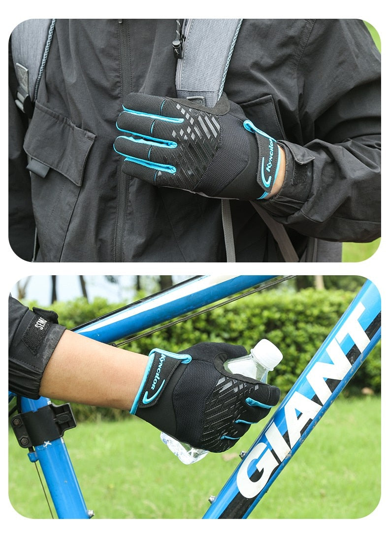 Breathable Touch Screen Bike Gloves With Shock-Absorbing Gel Padding