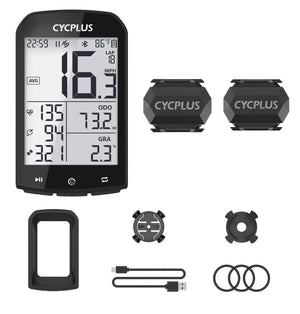 Bike Computer With Heart Rate Sensor 2.9 inch LCD Screen GPS Wireless Odometer Speedometer