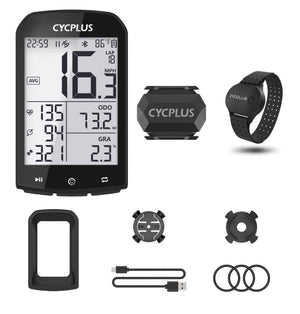 Bike Computer With Heart Rate Sensor 2.9 inch LCD Screen GPS Wireless Odometer Speedometer