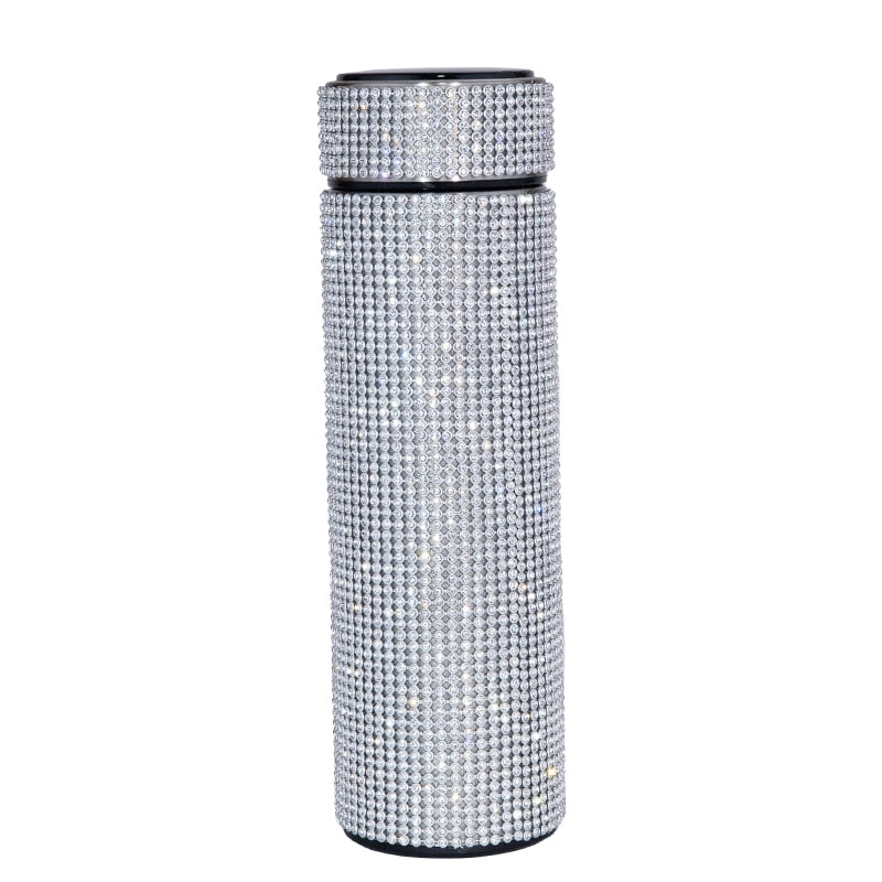 Smart Diamond Thermos Bottle Stainless Steel Water Bottle For Coffee Smoothie