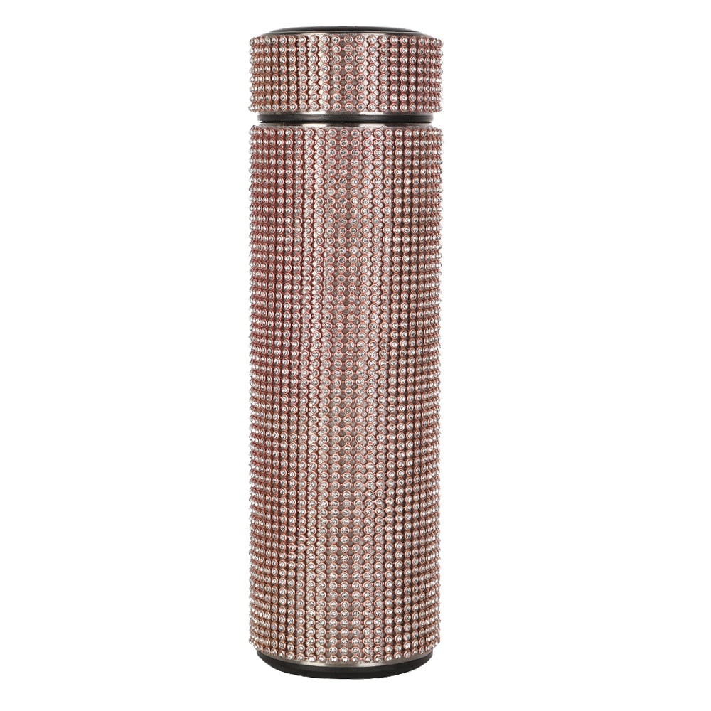 Smart Diamond Thermos Bottle Stainless Steel Water Bottle For Coffee Smoothie