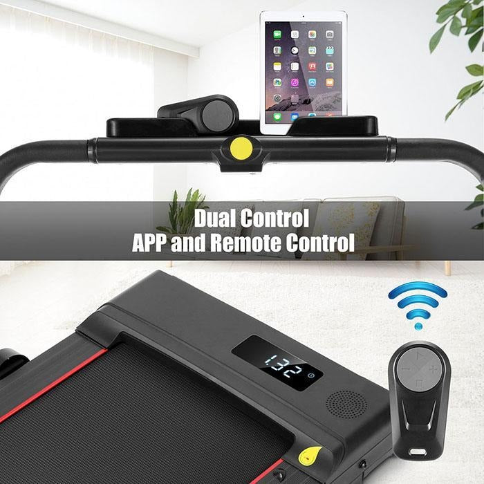 Foldable Treadmill 2 HP Easy-To-Use Remote Control Bluetooth and LED Display