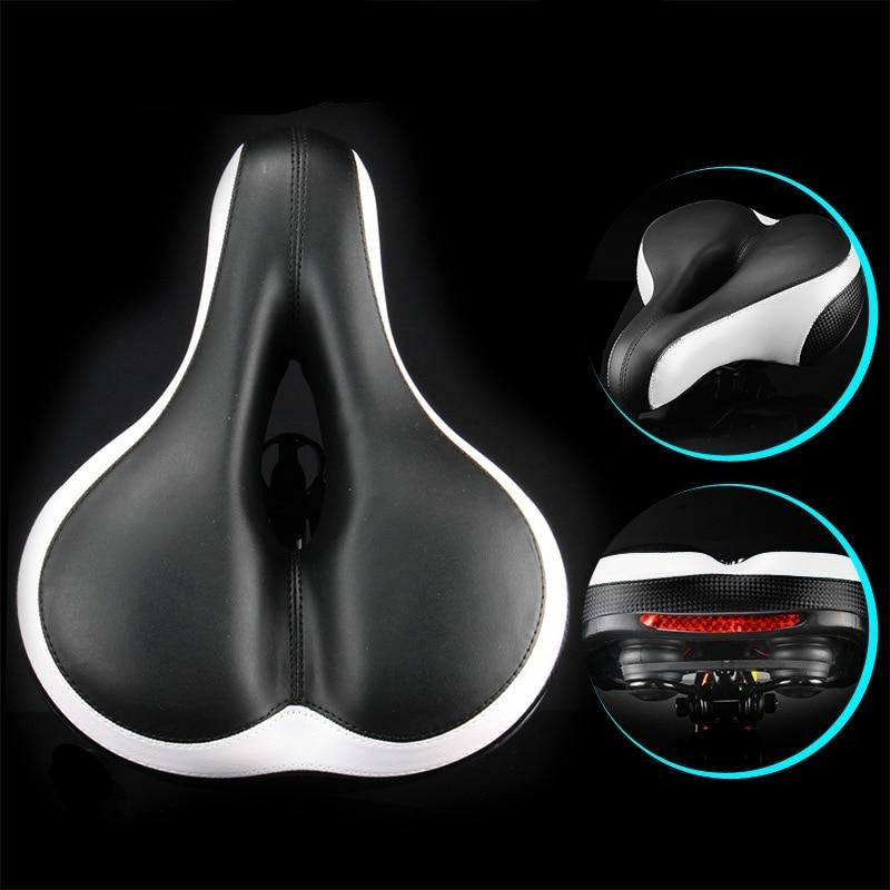 Most Comfortable Bike Seat With Memory Foam Waterproof Bike Saddle Universal Fit Shock Absorbing Including Reflective Band Unisex-Bike Accessories-Fit Sports 