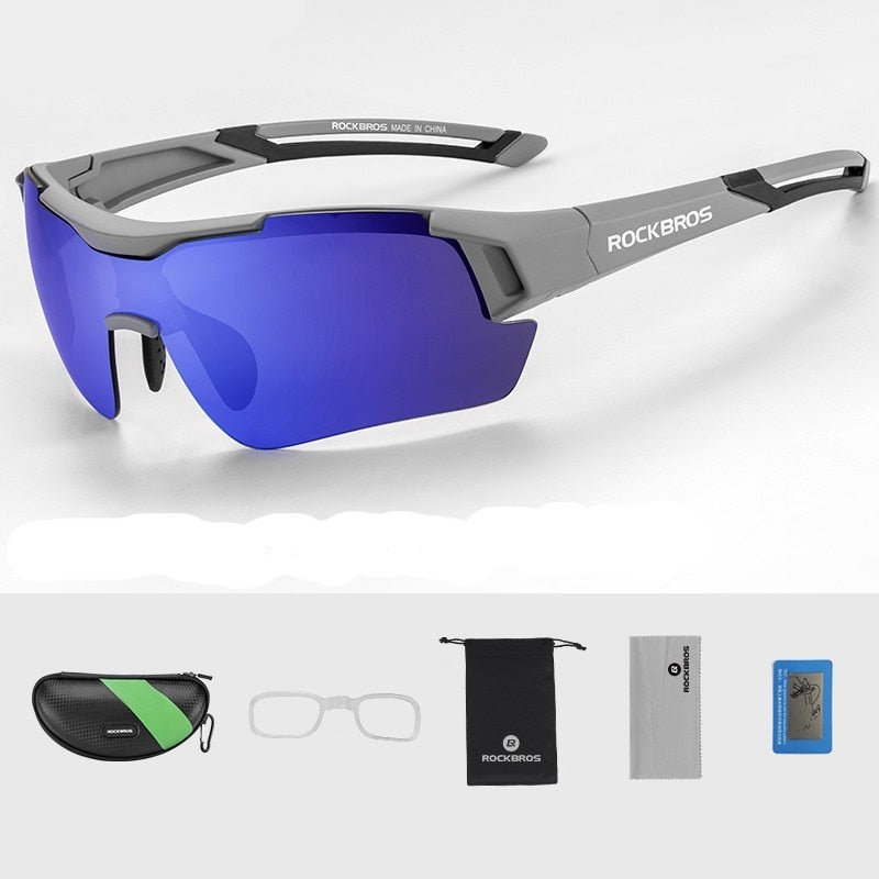 Polarized Sunglasses UV400 Protection Includes Prescription Frame for Cycling and Sports